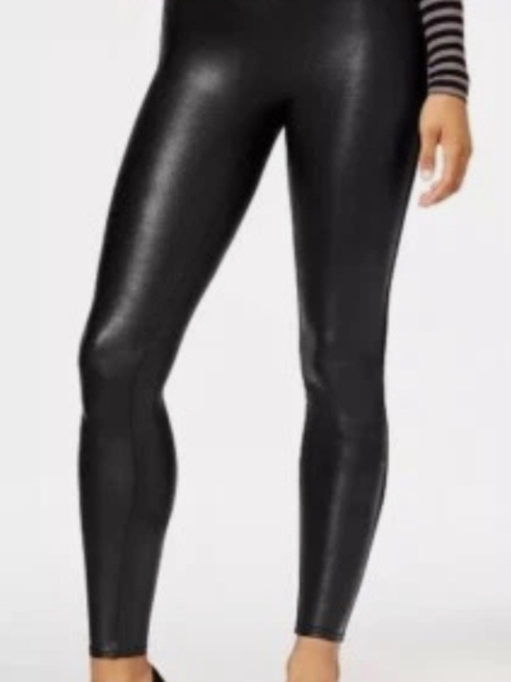 Spanx Faux Leather Leggings Pants Black Medium